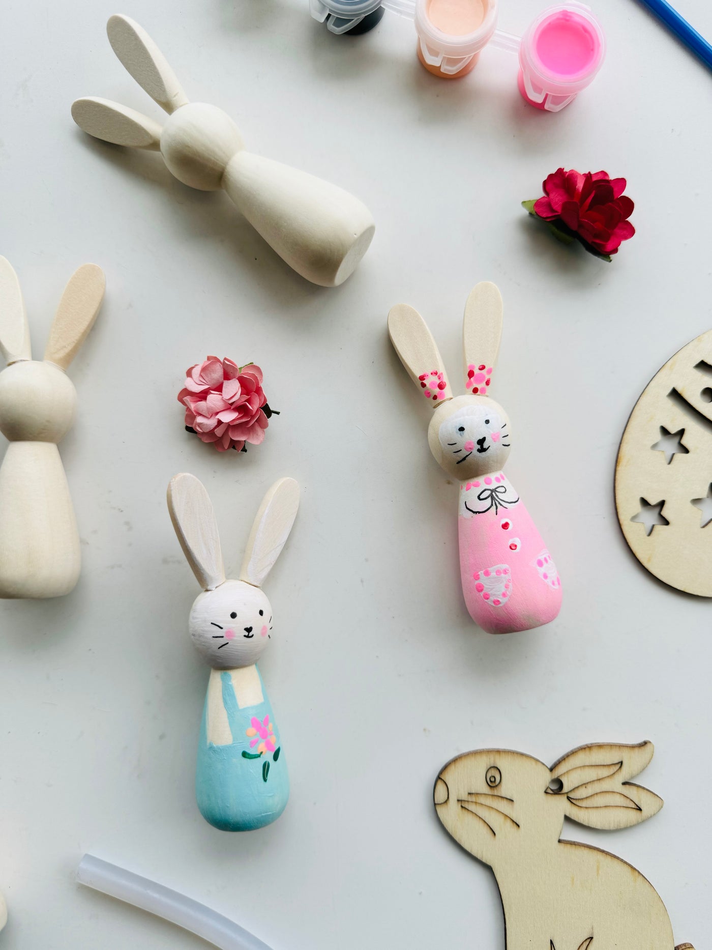 Easter Wooden Bunny Decoration Painting Kit