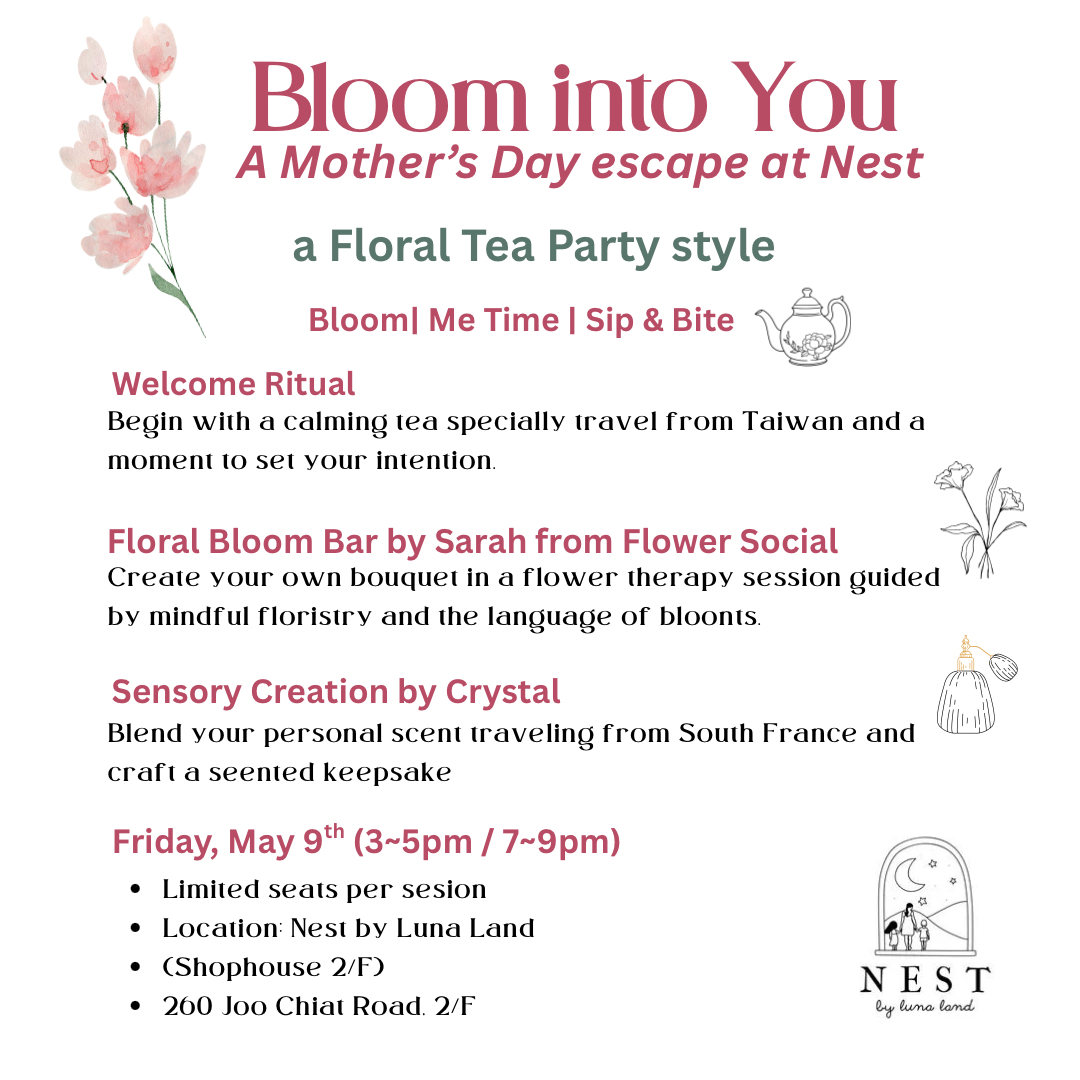 A Mother’s Day Escape (May 9th: 3~5pm/Bloom bar + Scented Bar)