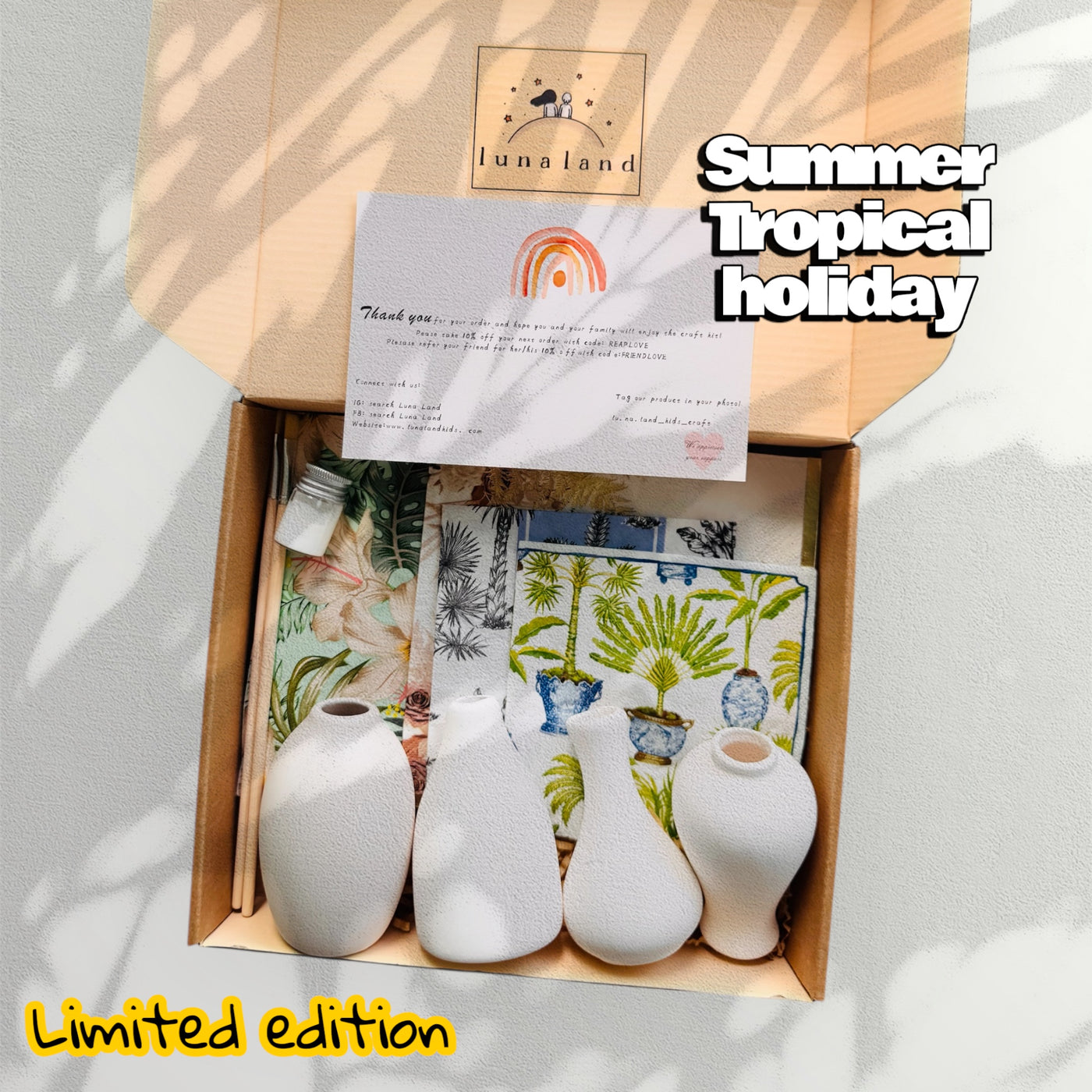 Summer theme mini Vase Painting Kit