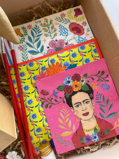 World artist theme collection (Inspired by [Artist Frida Kahlo]: create your jewlery box & unicorn artwork