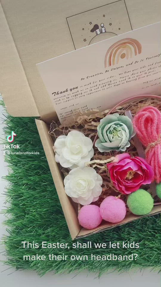 Easter Floral Bunny  Headband DIY kit