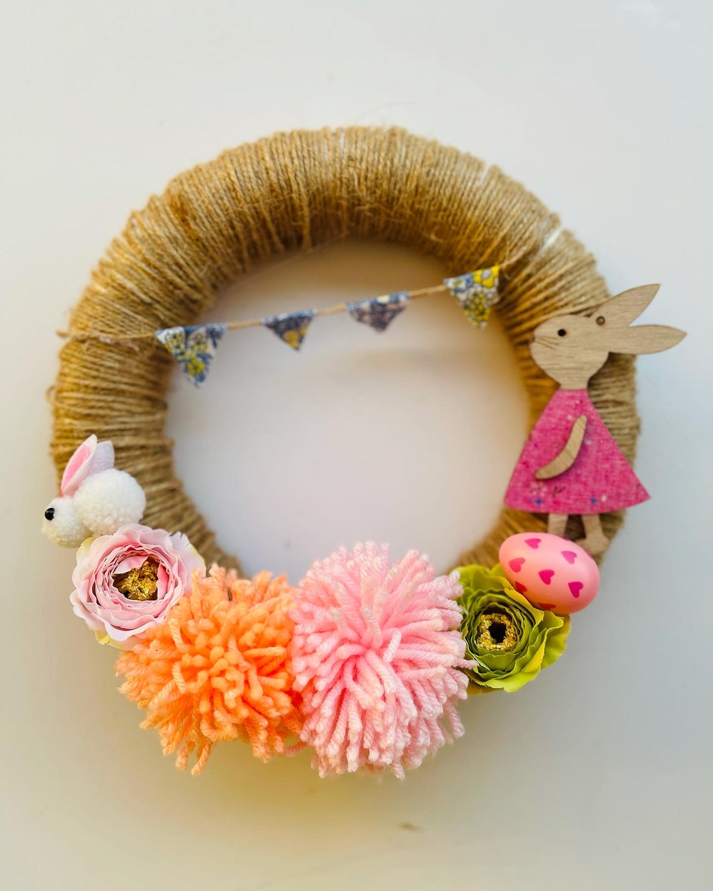 Easter Wreath by yarn DIY kit