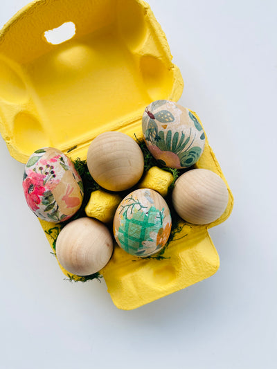 Easter wooden eggs & deco creation kit