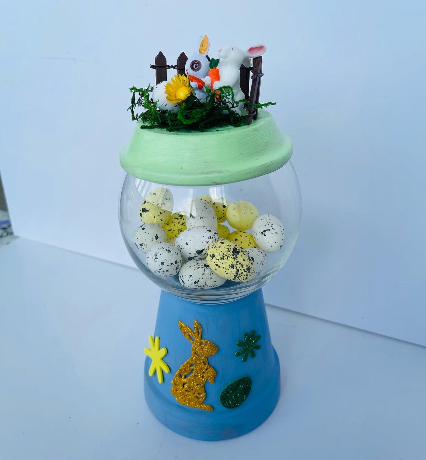 Easter bunny garden Candy Jar diy kit