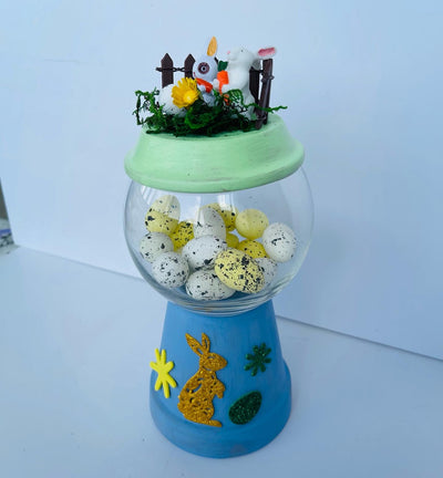 Easter bunny garden Candy Jar diy kit