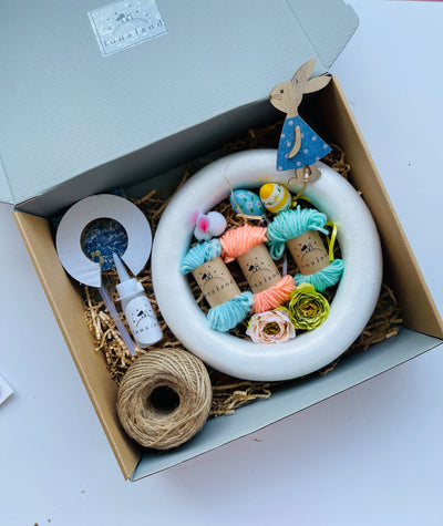 Easter Wreath by yarn DIY kit