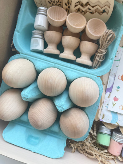 Easter wooden eggs & deco creation kit