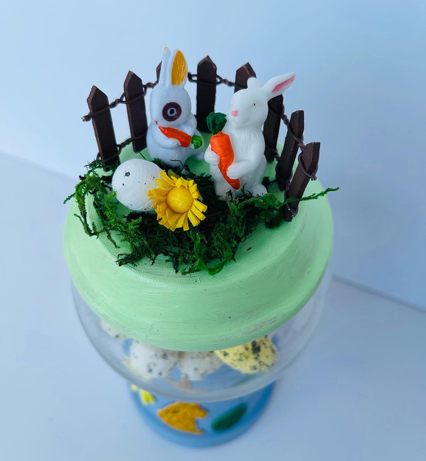 Easter bunny garden Candy Jar diy kit