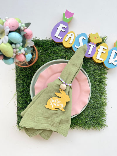 Easter wooden decoration & napkin ring DIY kit